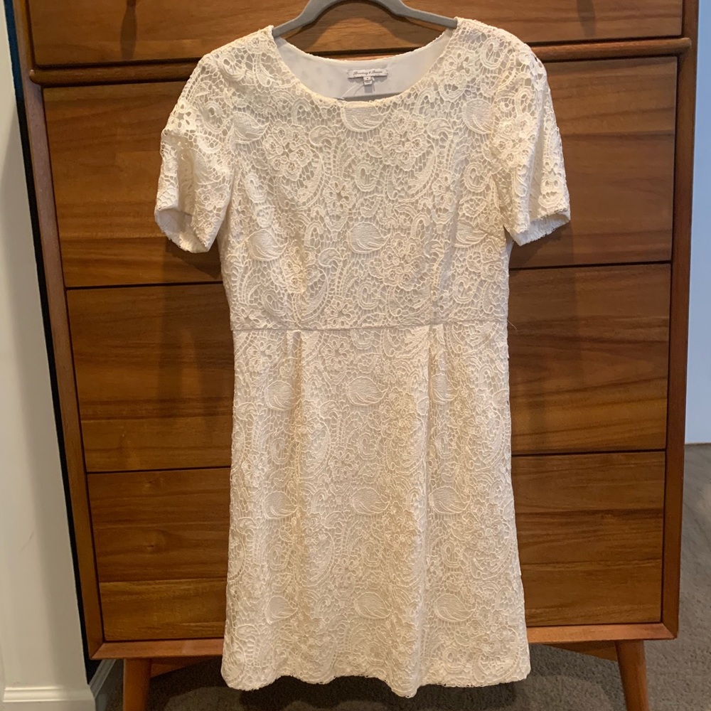 Madewell Cream Lace Dress